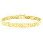 14k Yellow Gold 7 inch Clover Bracelet (6.50 mm)