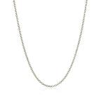 14k White Gold Diamond Cut Cable Link Chain 1.5mm