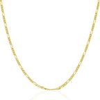 14k Yellow Gold Solid Figaro Chain 1.9mm