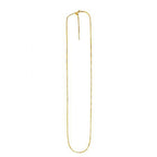 Endless Adjustable Box Chain in 14k Yellow Gold (0.95 mm)