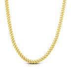 7.0mm 14k Yellow Gold Classic Miami Cuban Solid Chain