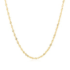 14k Yellow Gold Singapore Chain 1.5mm