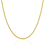 14k Yellow Gold Solid Rope Chain 1.25mm