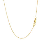 14k Yellow Gold Bead Chain 1.0mm