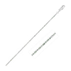 14k White Gold Diamond-Cut Bead Chain 1.0mm