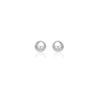 14k White Gold Classic Stud Earrings (8.0 mm)