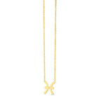 14K Yellow Gold Pisces Necklace