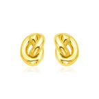 14k Yellow Gold Polished Knot Earrings
