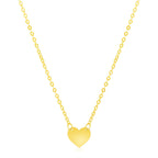 14k Yellow Gold Polished Mini Heart Necklace