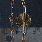 14K Rose Gold Bold Paperclip Chain Bracelet