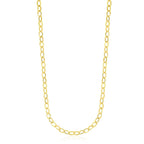 14k Yellow Gold Cable Chain Style Polished Necklace