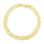 7.0mm 10k Yellow Gold Curb Bracelet