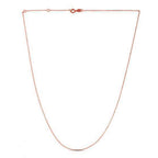 Double Extendable Diamond Cut Cable Chain in Rose Gold (0.87 mm)