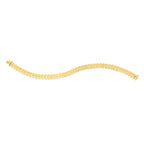 14k Yellow Gold 7 1/2 inch Laurel Leaf Bracelet with Diamond (7.40 mm)