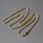 2.2mm 14k Yellow Solid Gold Diamond Cut Round Franco Chain