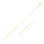 Bead Links Saturn Chain in 14k Yellow Gold (1.80 mm)