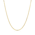18k Yellow Gold Diamond Cut Cable Link Chain (1.10 mm)
