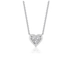 Diamond Heart Design Pendant in 14k White Gold