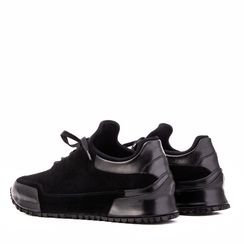 The Hudson Black Suede Men Sneaker