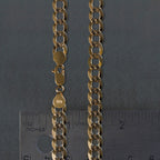 4.7 mm 14k Two Tone Gold Pave Curb Chain