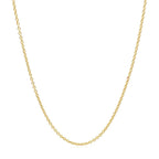 14k Yellow Gold Round Cable Link Chain 1.3mm