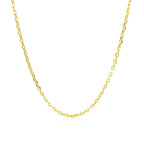 18k Yellow Gold Diamond Cut Cable Link Chain (1.40 mm)