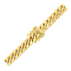 6.65mm 10k Yellow Gold Semi Solid Miami Cuban Chain
