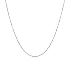 10k White Gold Cable Link Chain (0.50 mm)
