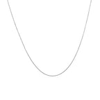 14k White Gold Classic Box Chain (0.40 mm)