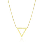 14k Yellow Gold Delta Symbol Chain Necklace
