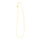 14K Yellow Gold Necklace with Dangling Hearts