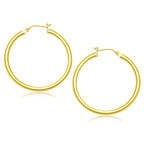 10k Yellow Gold Polished Hoop Earrings (40 mm)