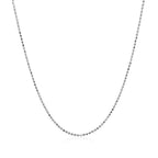 14k White Gold Diamond Cut Bead Chain (0.90 mm)