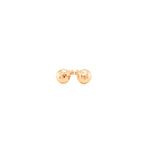 14k Rose Gold Ball Earrings with Faceted Texture