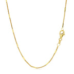 Diamond Cut Bar Links Pendant Chain in 14k Yellow Gold (1.3mm)