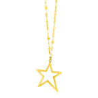 14k Yellow Gold Necklace with Star Pendant