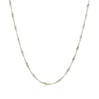 14k White Gold Singapore Chain (1.30 mm)