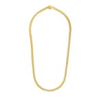 6.9mm 14k Yellow Gold Semi Solid Miami Cuban Chain
