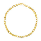 3.6mm 14k Yellow Gold French Cable Chain Bracelet