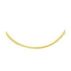 2.5mm 14k Two Tone Gold Reversible Omega Necklace