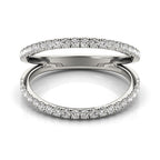 14k White Gold Diamond Split Band Ring (1/4 cttw)