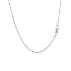 14k White Gold Diamond Cut Rolo Chain (1.10 mm)