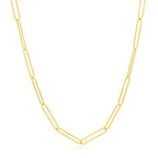 14k Yellow Gold Wire Paperclip Chain (2.7 mm)