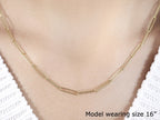 14k Yellow Gold Wire Paperclip Chain (2.7 mm)