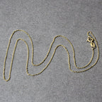 14k Yellow Gold Diamond Cut Cable Link Chain 0.8mm