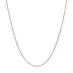 14k Rose Gold Round Cable Link Chain (1.25 mm)