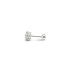 1 cttw Certified IGI Lab Grown Round Diamond Stud Earrings 14k White Gold (G/VS2)