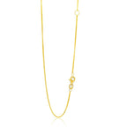 14k Yellow Gold Adjustable Box Chain (0.80 mm)