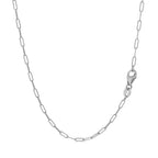 14K White Gold Fine Paperclip Chain (1.50 mm)