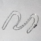 14K White Gold Fine Paperclip Chain (1.5mm)